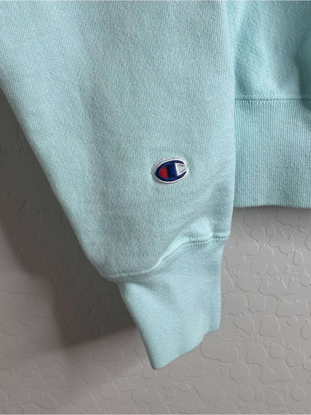 Champion Reverse Weave Light Aqua Pullover Sweatshirt Size S - Picture 3 of 7